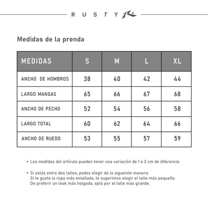 Campera Abrigo Rusty Hideout Puffer Coat Ld Black