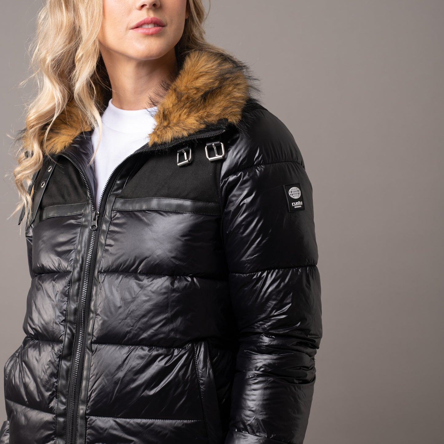 Campera Abrigo Rusty Alpha Puffer Coat Ld Black