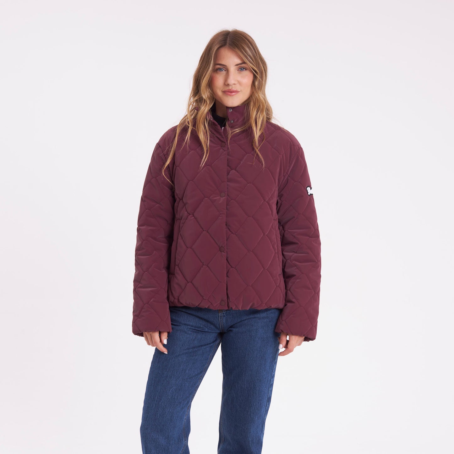 Campera Abrigo Rusty Angels Puffer Coat Ld Burgundy
