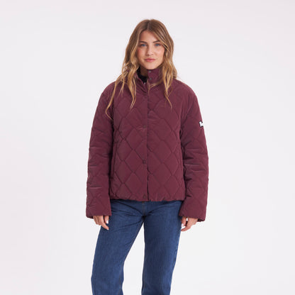 Campera Abrigo Rusty Angels Puffer Coat Ld Burgundy