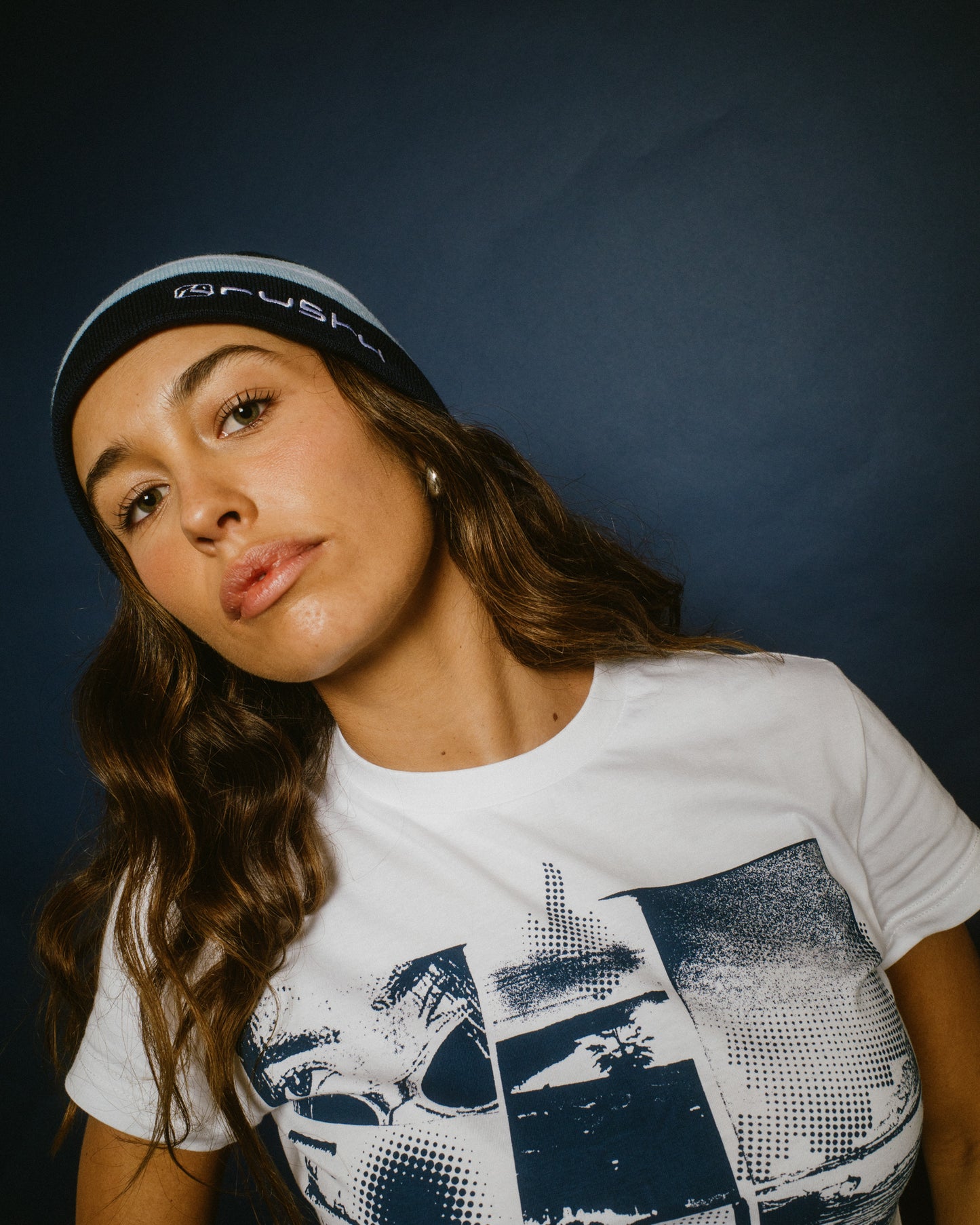 Gorro Lana Rusty Atlantic Stripe Recycled Beanie* Atlantic Blue