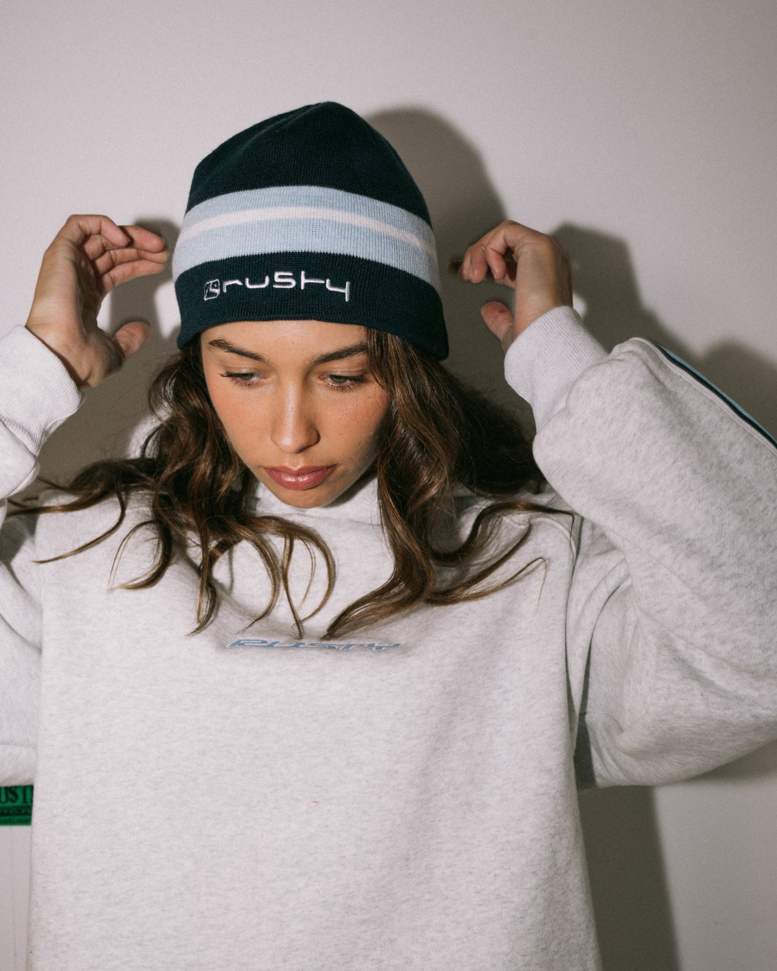 Gorro Lana Rusty Atlantic Stripe Recycled Beanie* Atlantic Blue