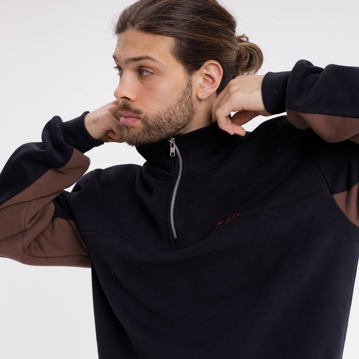 Buzo Rusty Baluba 1/4 Zip Crew Black