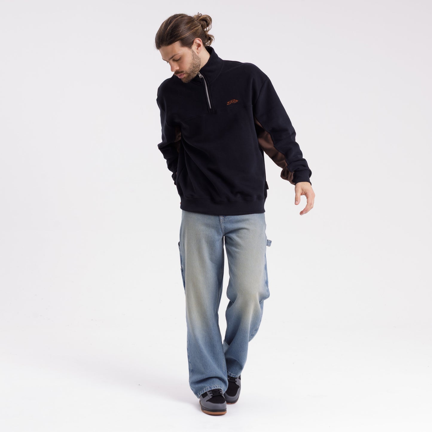 Buzo Rusty Baluba 1/4 Zip Crew Black