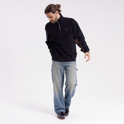 Buzo Rusty Baluba 1/4 Zip Crew Black