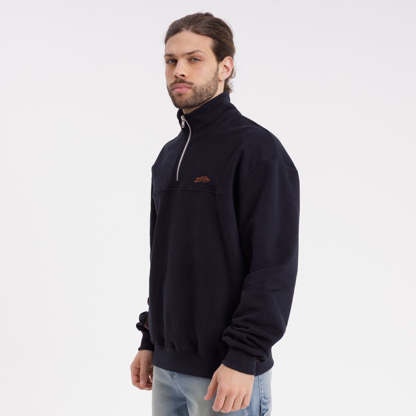 Buzo Rusty Baluba 1/4 Zip Crew Black