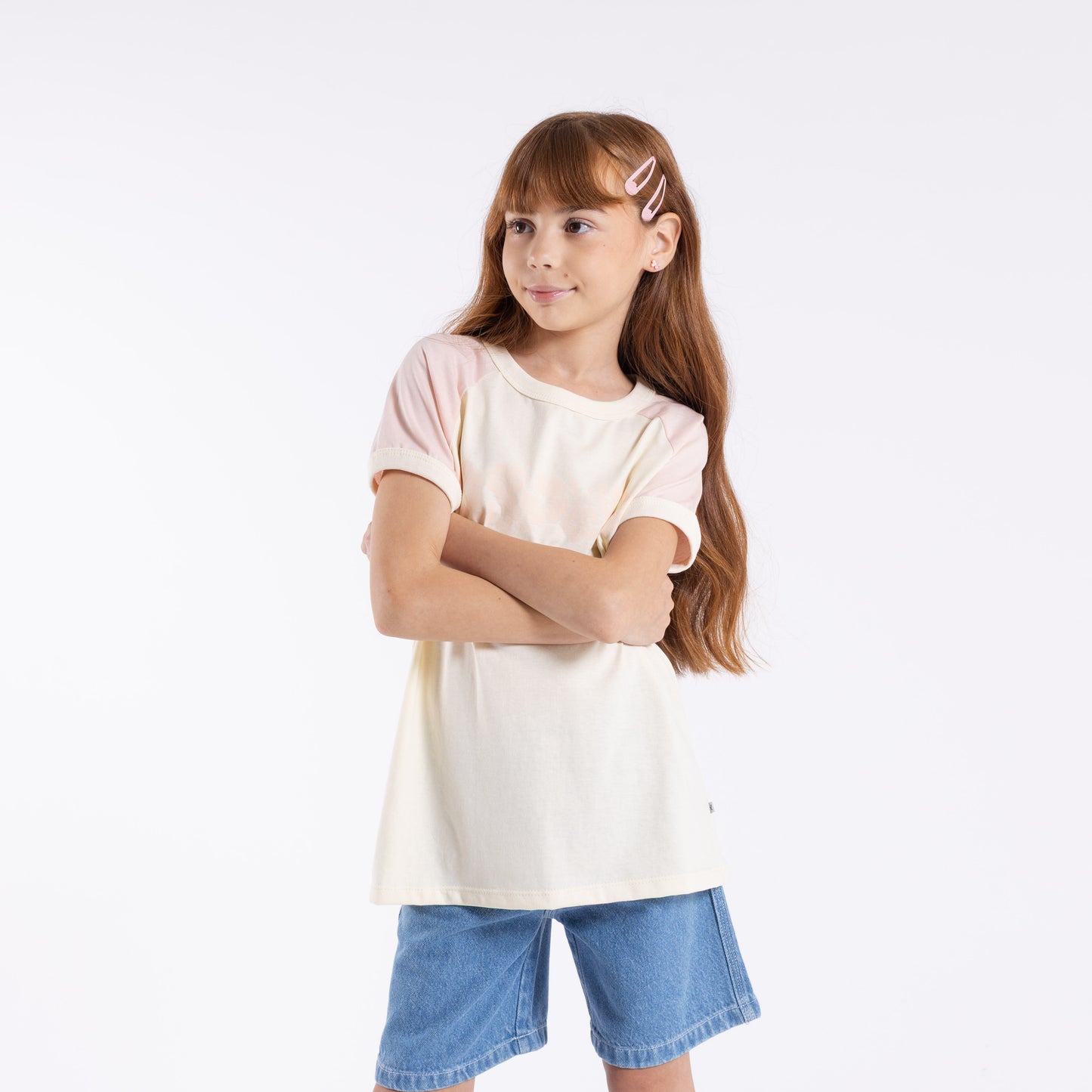 Remera Mc Rusty Beau Colourz Oversized Tee Girls Peach Weap