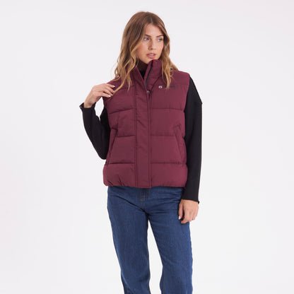 Chaleco Rusty Beautiful Puffer Vest Ld Burgundy