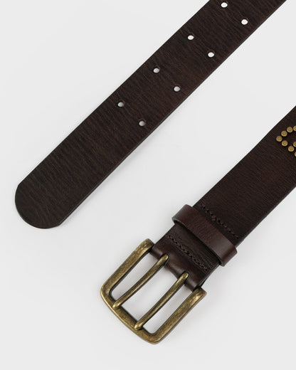 Cinturon Rusty Tease Leather Stud Belt Black