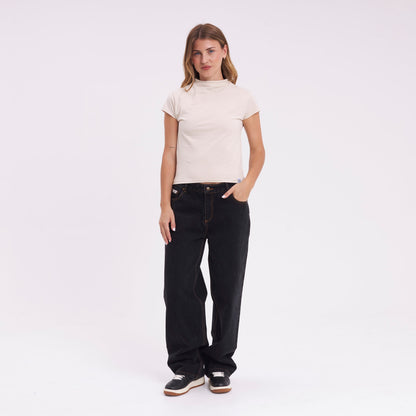 Jean Rusty Bethany Baggy Low Rise Jean Ld Black Out