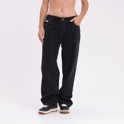 Jean Rusty Bethany Baggy Low Rise Jean Ld Black Out
