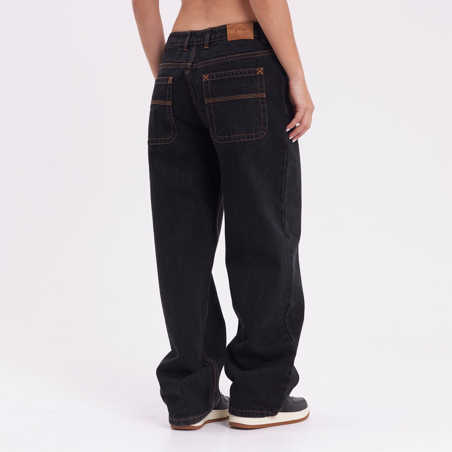 Jean Rusty Bethany Baggy Low Rise Jean Ld Black Out