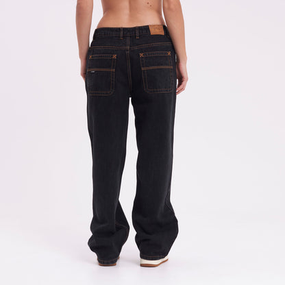 Jean Rusty Bethany Baggy Low Rise Jean Ld Black Out