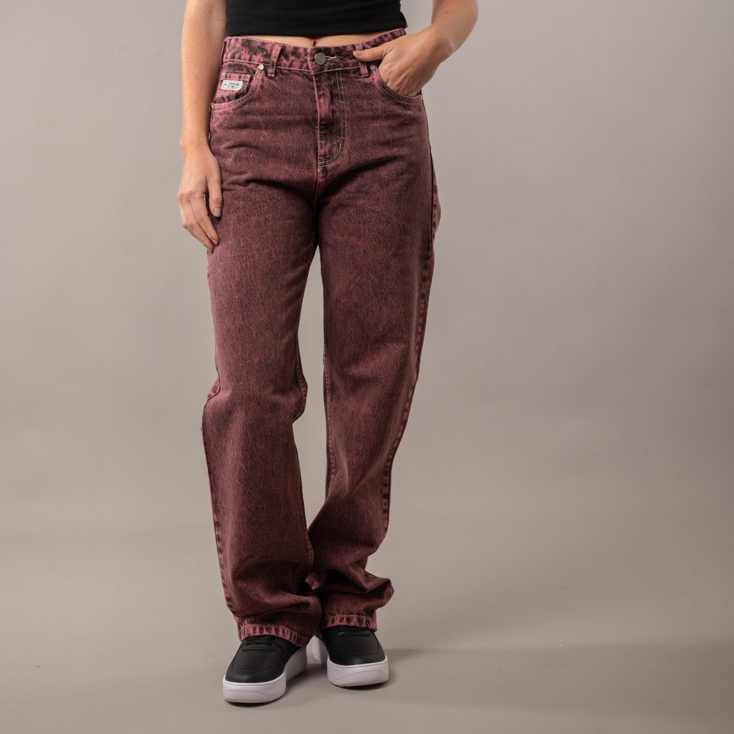 Jean Rusty Bethany Baggy Overdyed Jean Ld Rhubarb