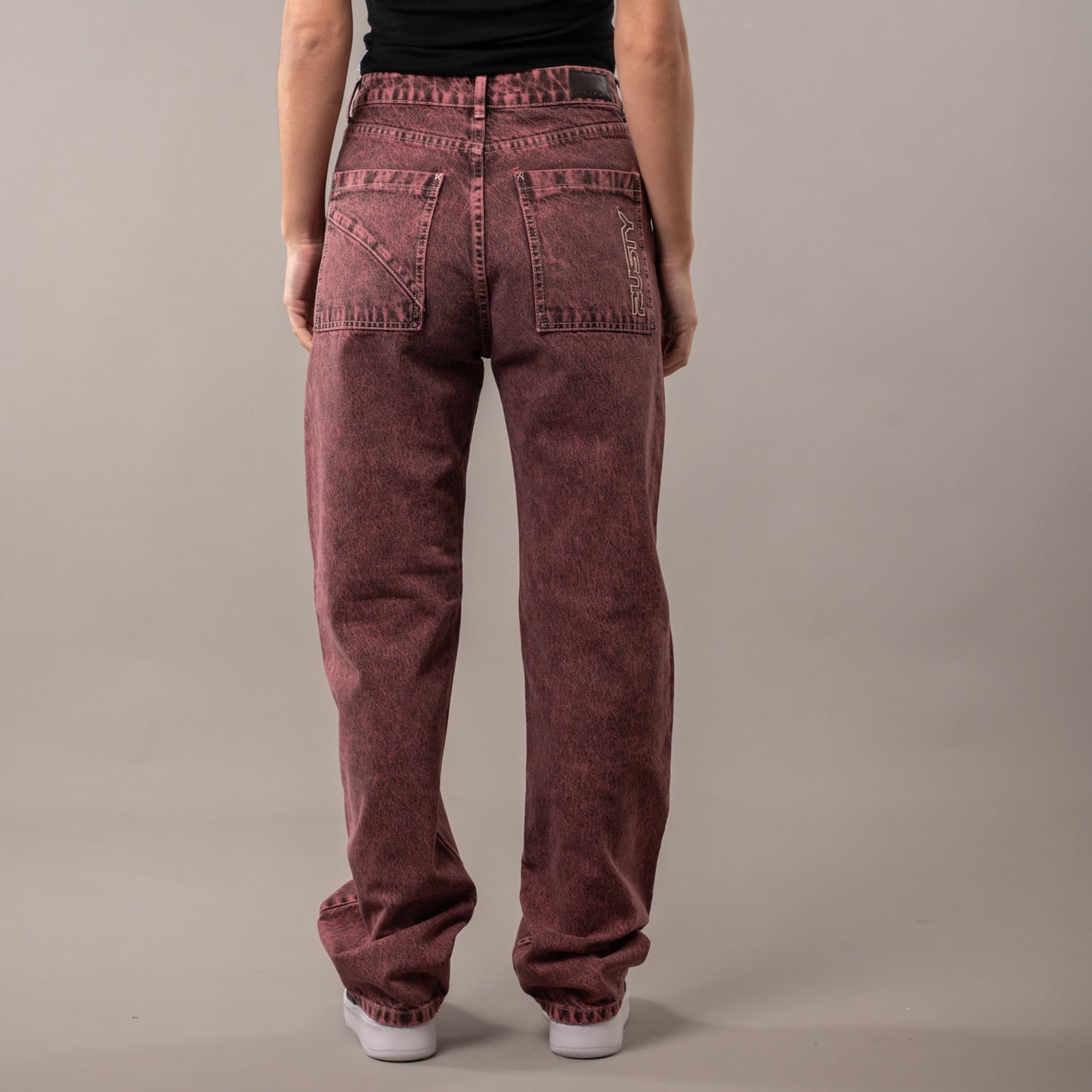 Jean Rusty Bethany Baggy Overdyed Jean Ld Rhubarb