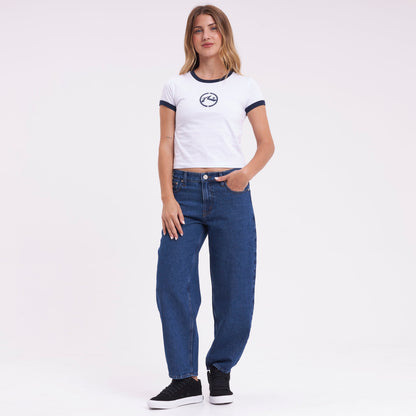 Jean Rusty Better Days Barrel Hi Rise Jean Ld Middy Blue