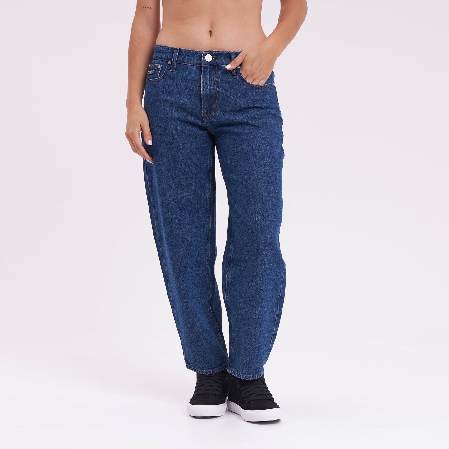 Jean Rusty Better Days Barrel Hi Rise Jean Ld Middy Blue