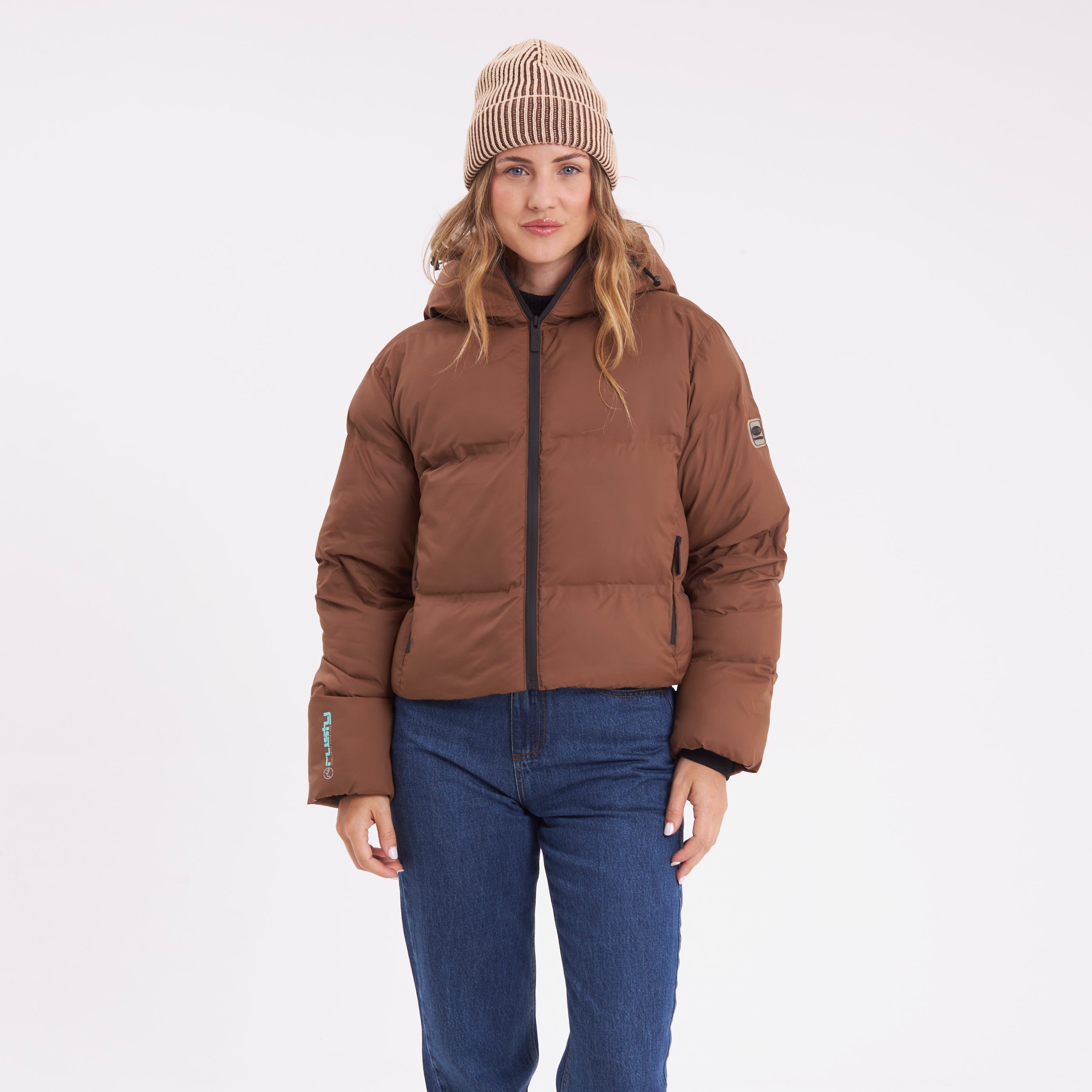 Campera Abrigo Rusty Better Now Puffer Coat Ld Mocca