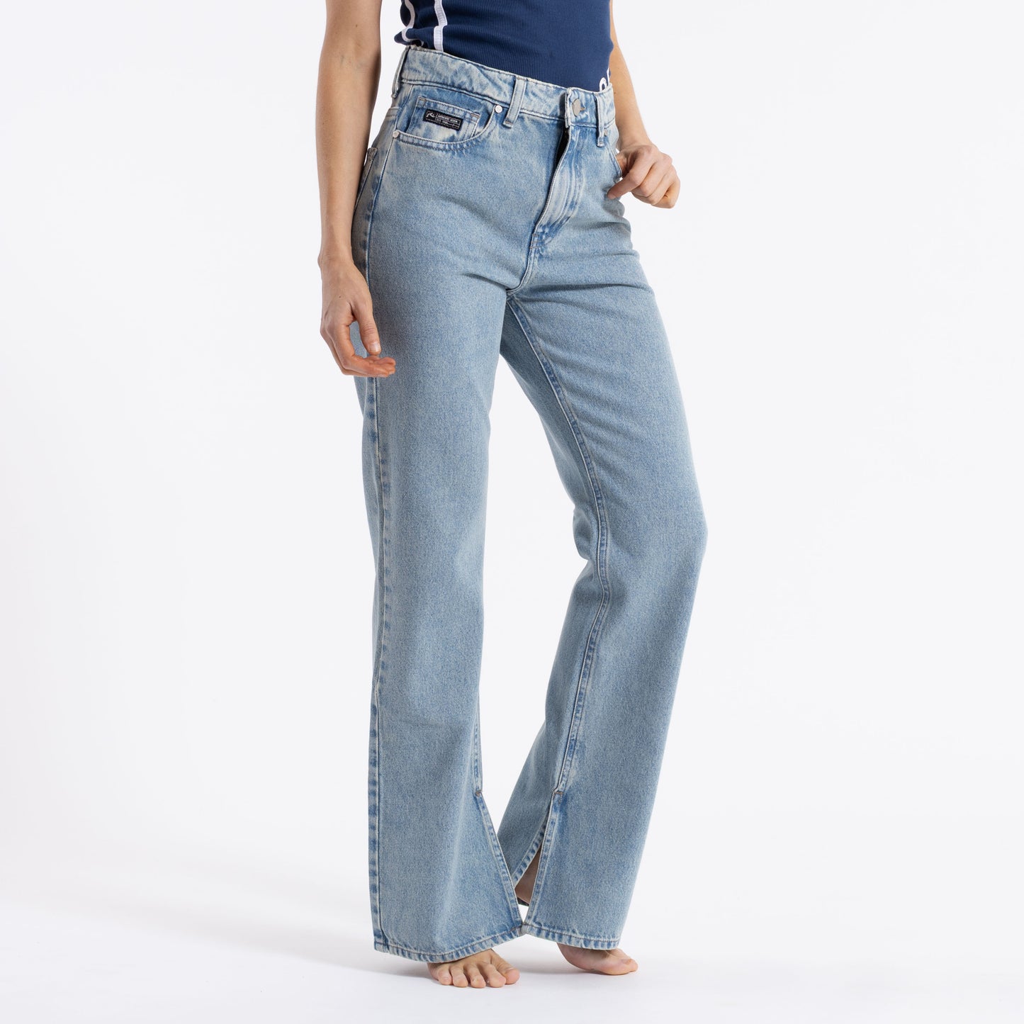 Jean Rusty Betty Hi Rise Baggy Jean Ld Middy Blue