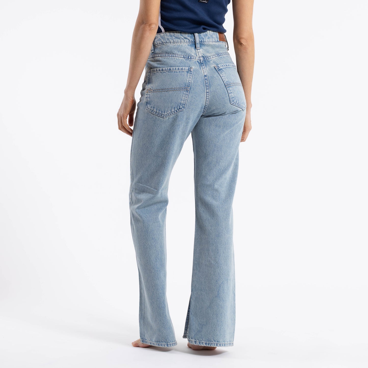 Jean Rusty Betty Hi Rise Baggy Jean Ld Middy Blue