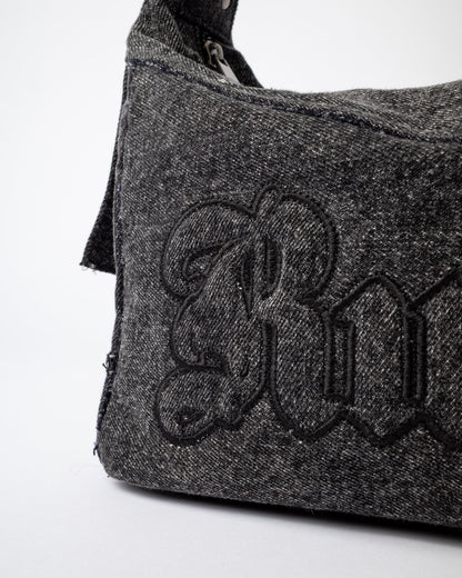 Cartera Rusty Roxanne Denim Shoulder Bag Washed Black