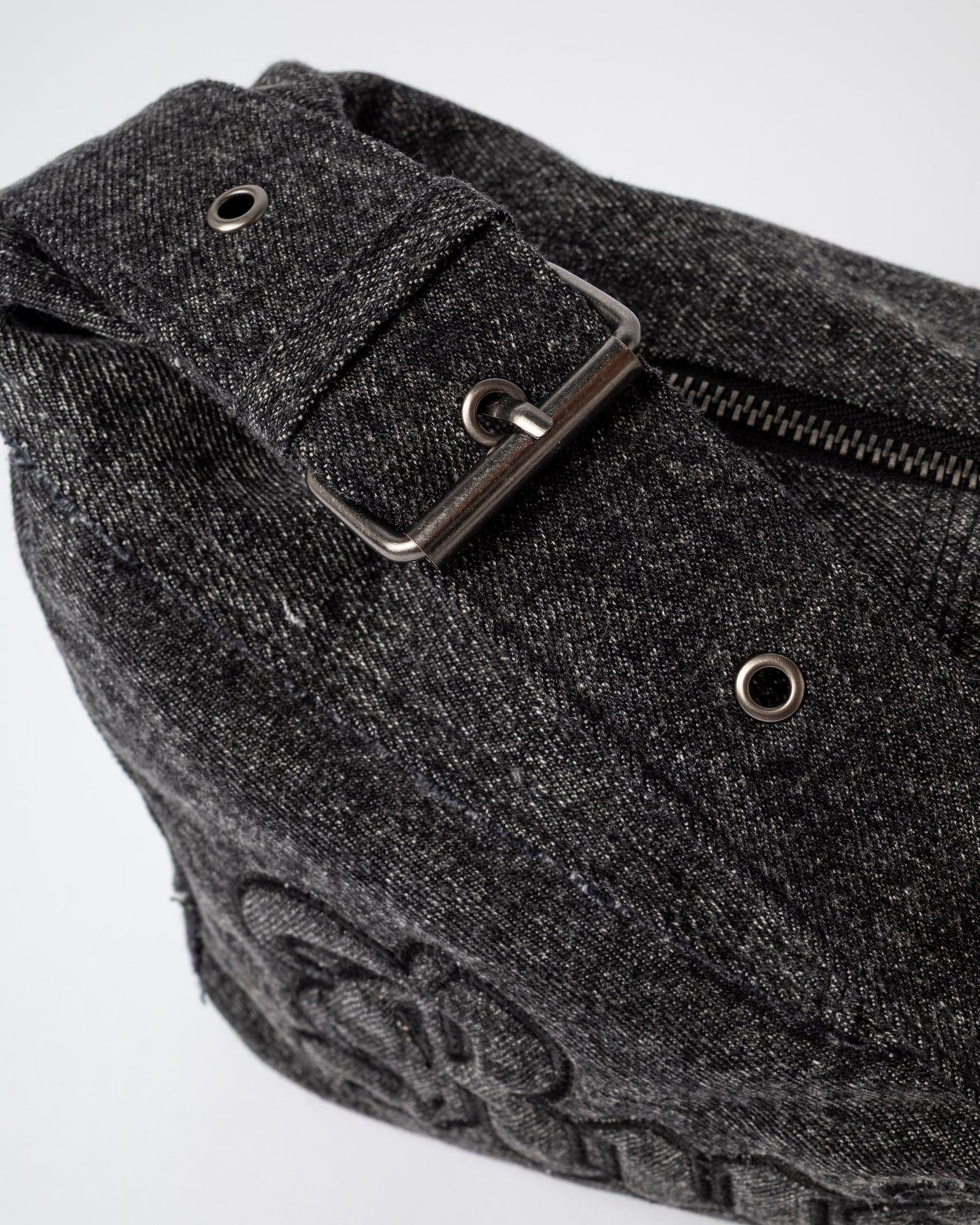 Cartera Rusty Roxanne Denim Shoulder Bag Washed Black
