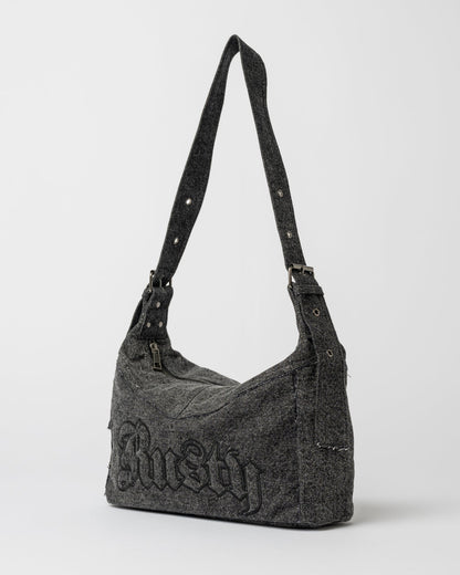 Cartera Rusty Roxanne Denim Shoulder Bag Washed Black