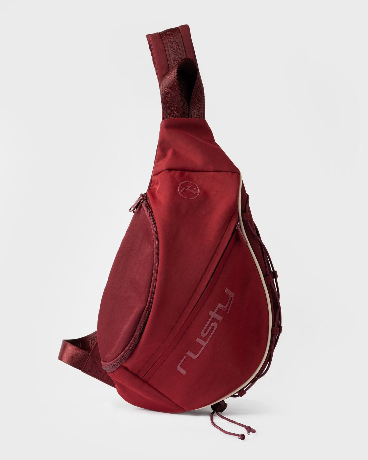 Mochila Rusty Free Run Nylon Sling Backpack Burgundy