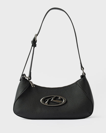 Cartera Rusty R Dot Buckle Leather Bag* Black