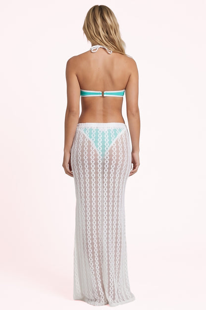 Pollera Billabong The Keys Knt Midi Skirt Blanco