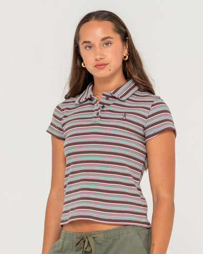 Remera Mc Rusty Blazed Stripe Baby Polo Tee Ld Multi Stripe
