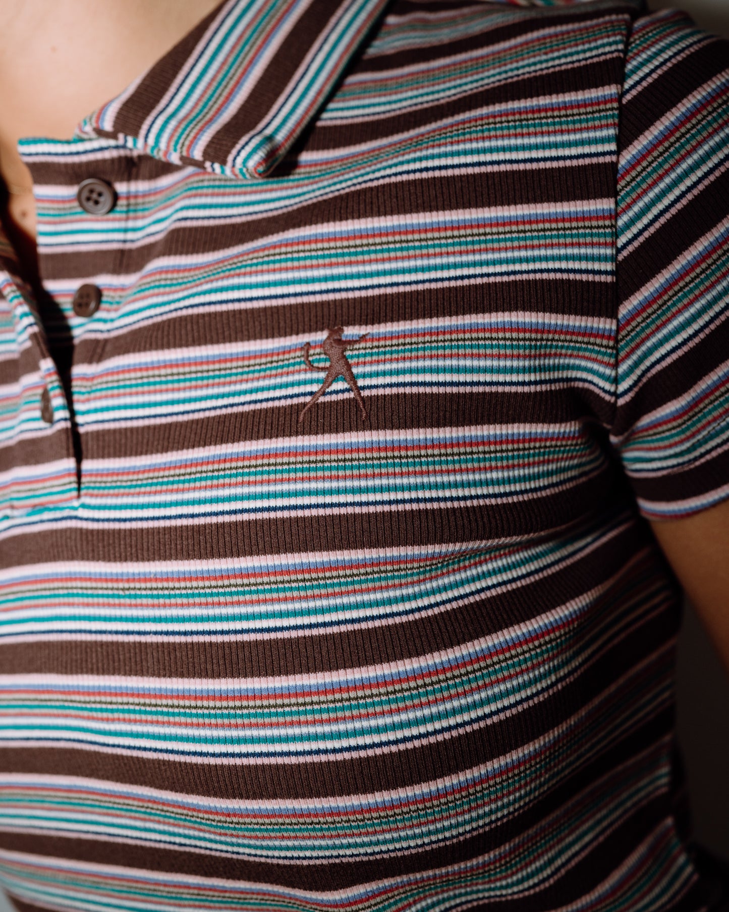 Remera Mc Rusty Blazed Stripe Baby Polo Tee Ld Multi Stripe