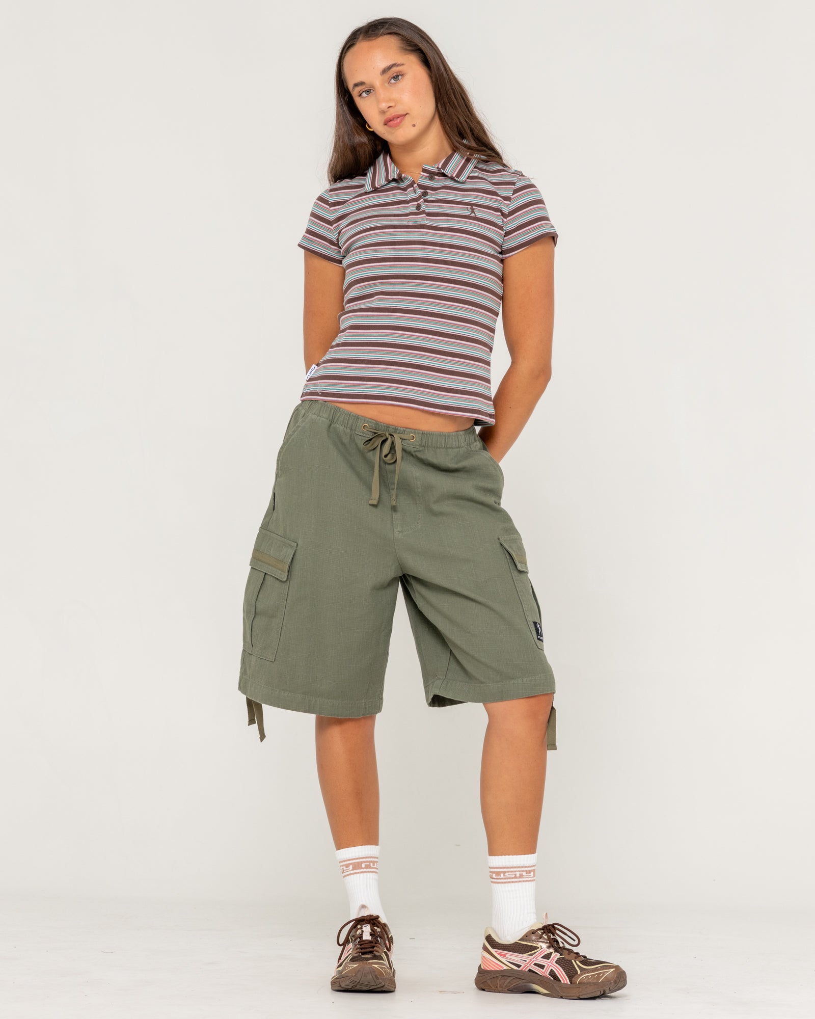 Remera Mc Rusty Blazed Stripe Baby Polo Tee Ld Multi Stripe