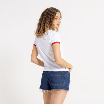 Remera Mc Rusty Bonnes Vacances Ringer Skimmer Tee Ld Snow White
