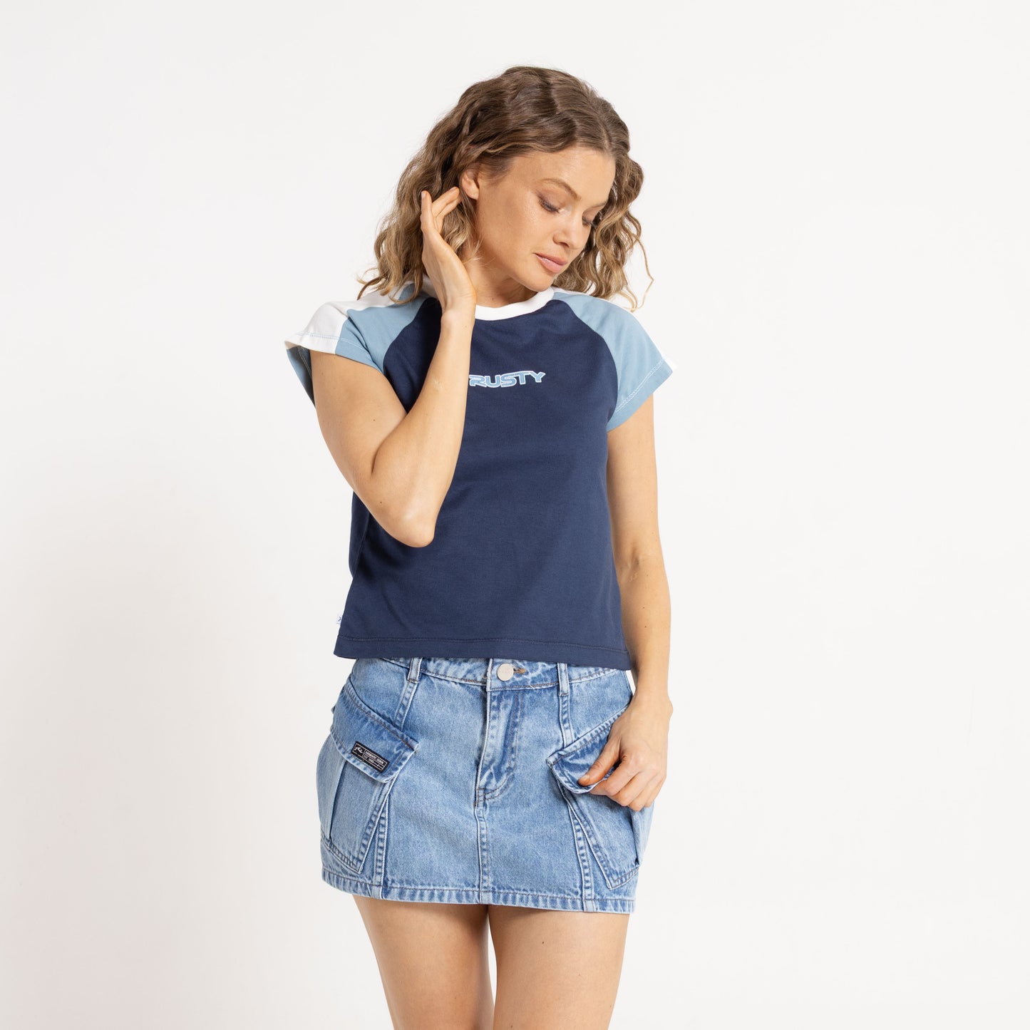 Remera Mc Rusty Bradley Mini Cap Sleeve Tee Ld Navy