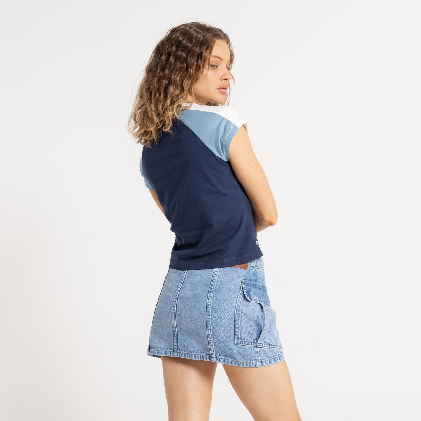 Remera Mc Rusty Bradley Mini Cap Sleeve Tee Ld Navy