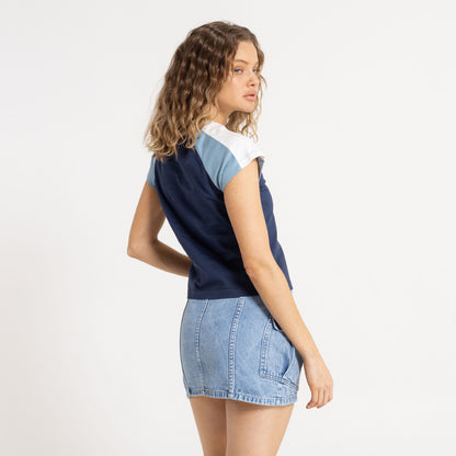 Remera Mc Rusty Bradley Mini Cap Sleeve Tee Ld Navy