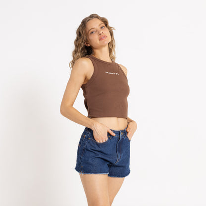 Musculosa Rusty Brand Racer Tank Ld Pinecone