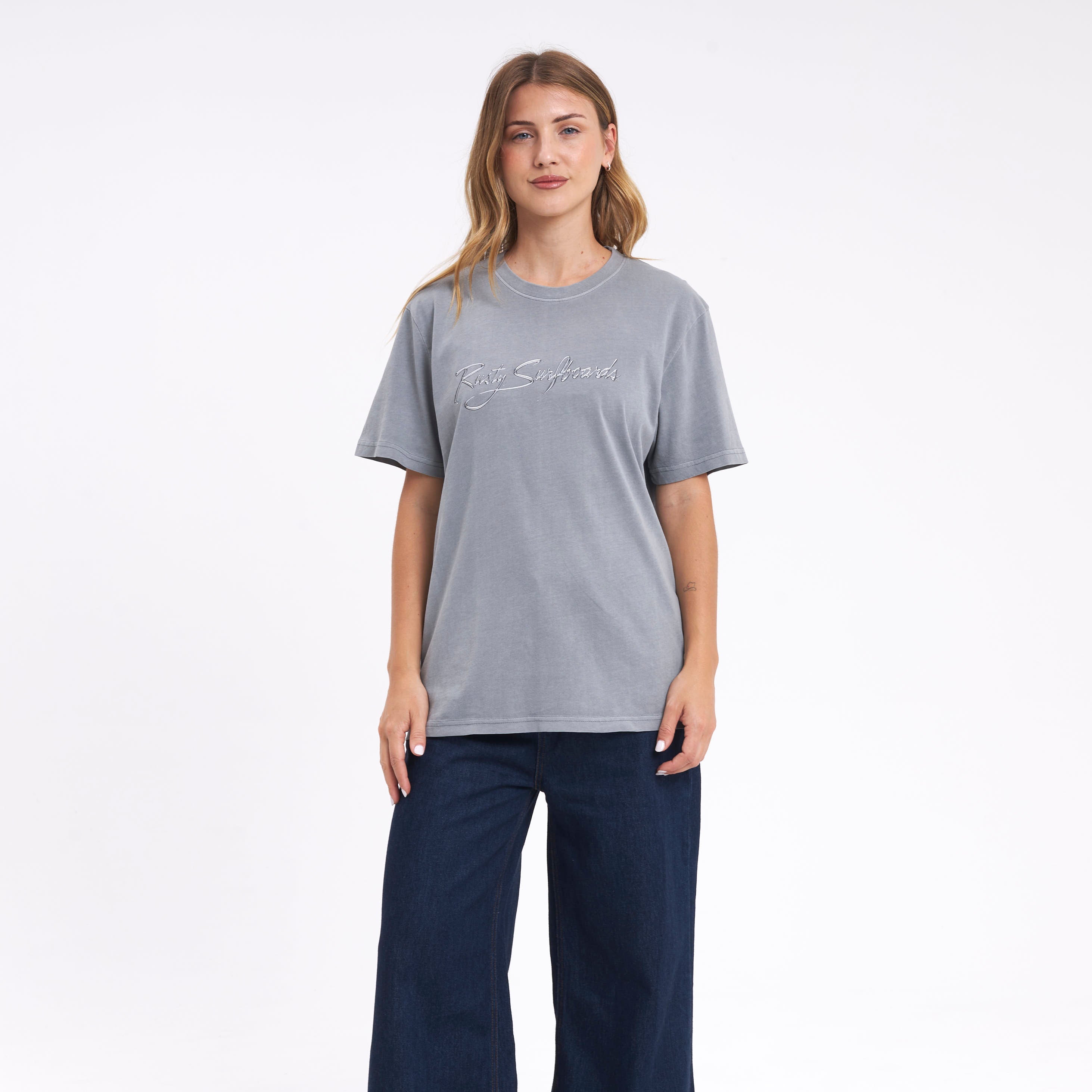 Remera Mc Rusty Bright Rusty Signature Tee Ld Grey