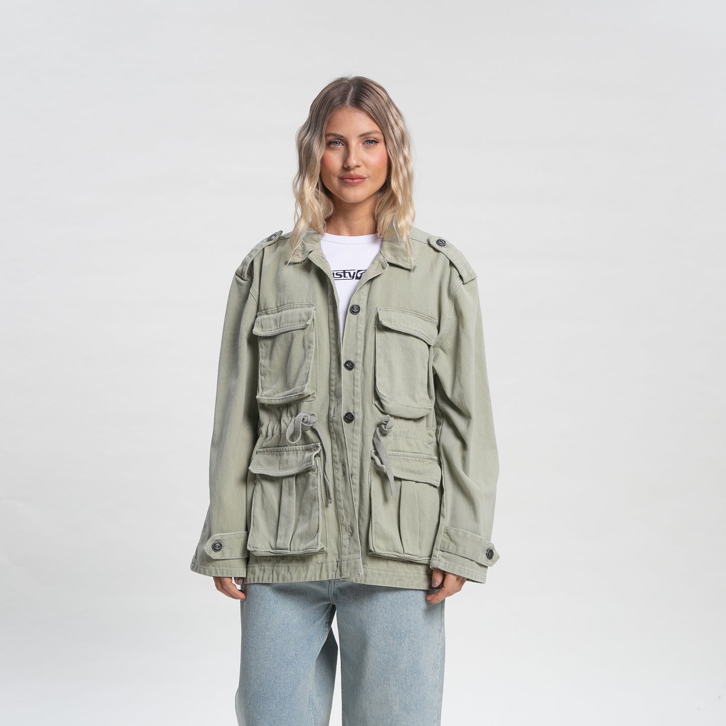 Campera Liviana Rusty Brooks Safari Washed Army