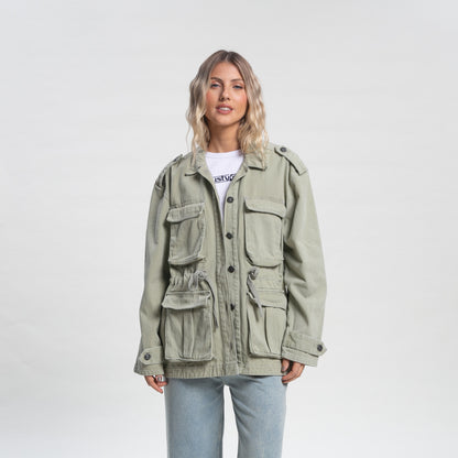 Campera Liviana Rusty Brooks Safari Washed Army