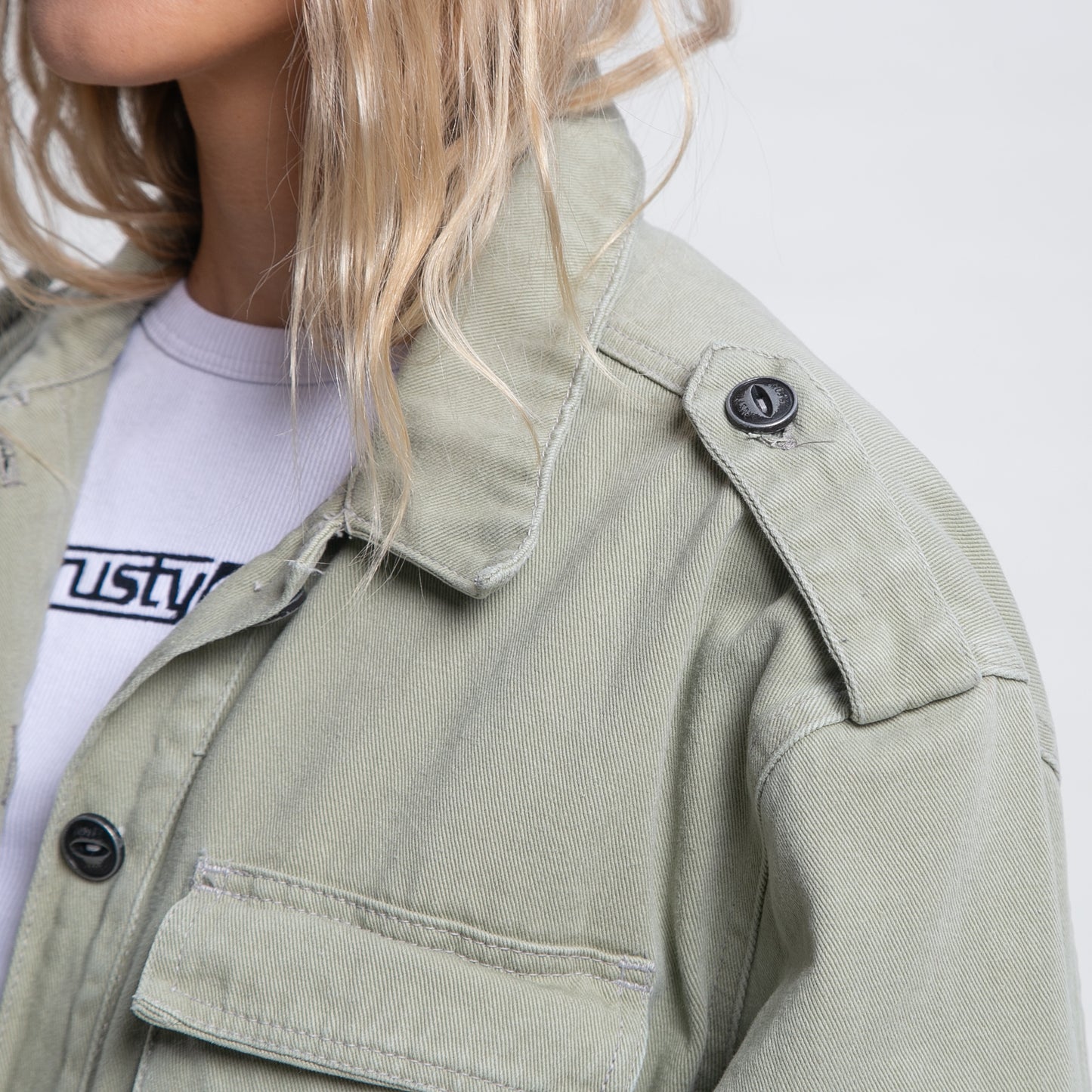 Campera Liviana Rusty Brooks Safari Washed Army