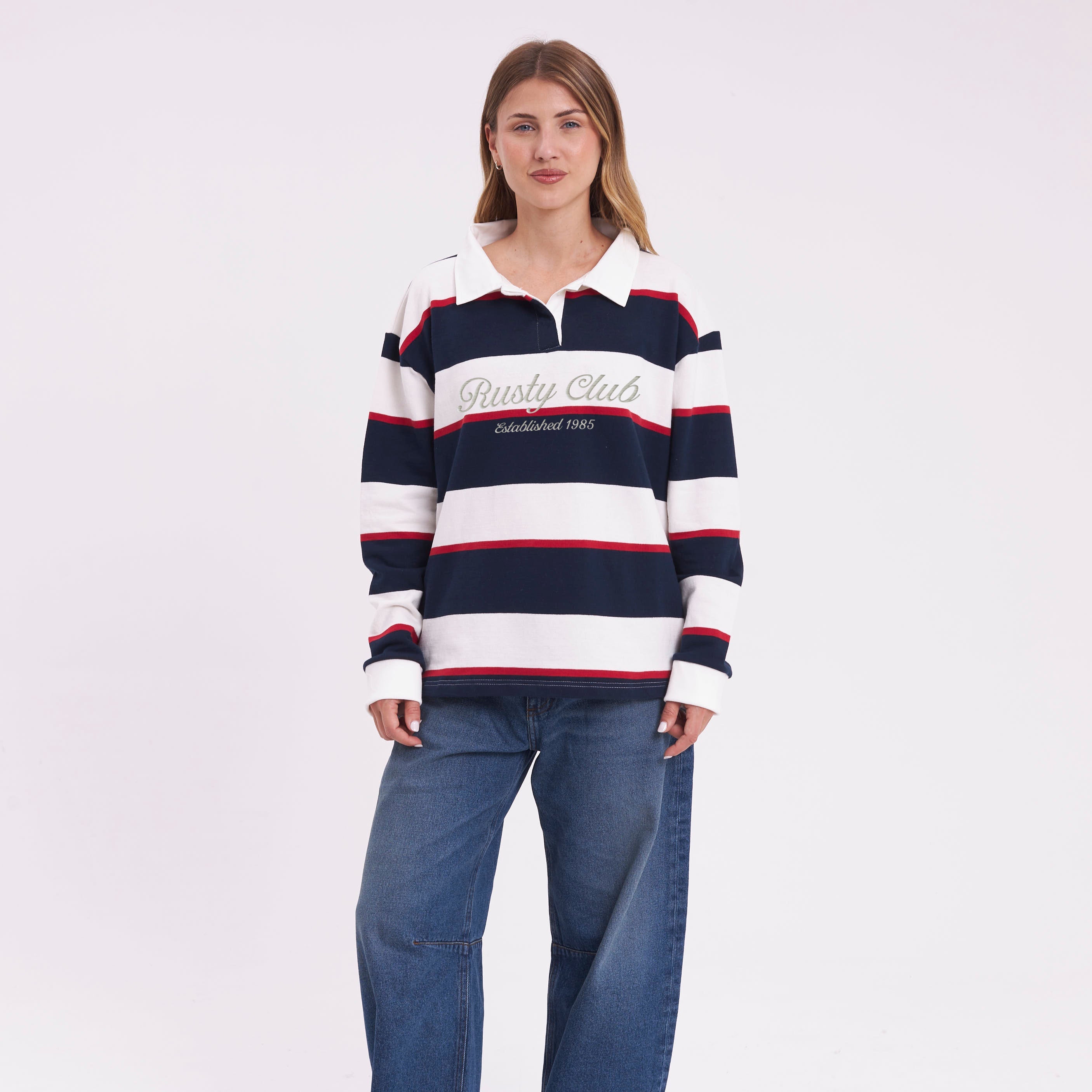 Buzo Rusty Cali Polo Crew Ld Navy