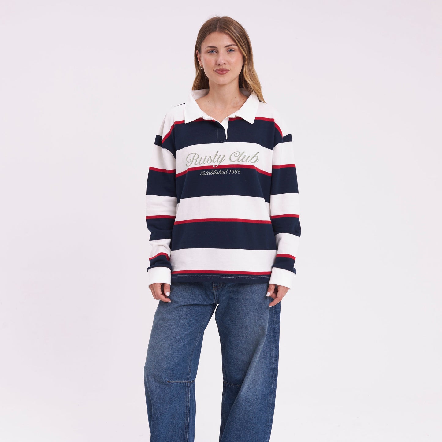 Buzo Rusty Cali Polo Crew Ld Navy