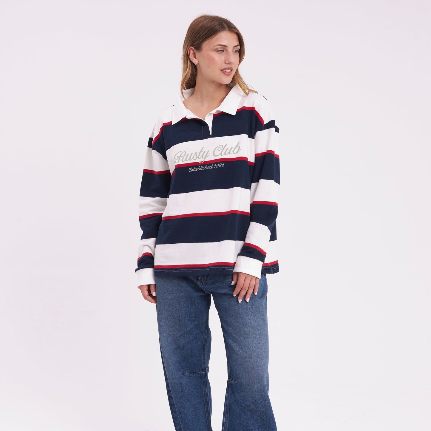 Buzo Rusty Cali Polo Crew Ld Navy
