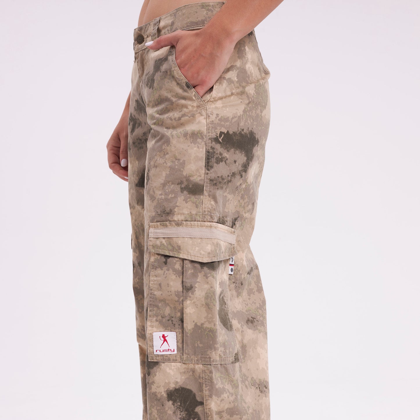 Pantalon Rusty Camoozy Low Rise Cargo Pant Camo