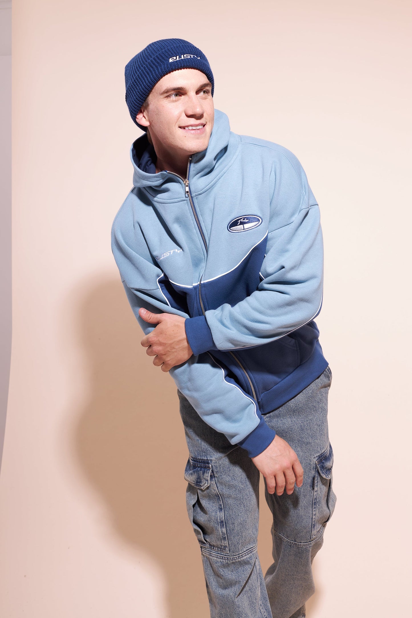 Campera Canguro Rusty Sound System Zh Atlantic Blue