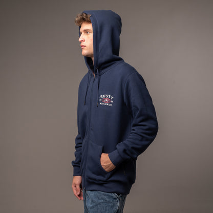 Campera Canguro Rusty Collegiate Worldwide Superbig Navy Blue