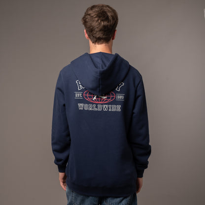 Campera Canguro Rusty Collegiate Worldwide Superbig Navy Blue