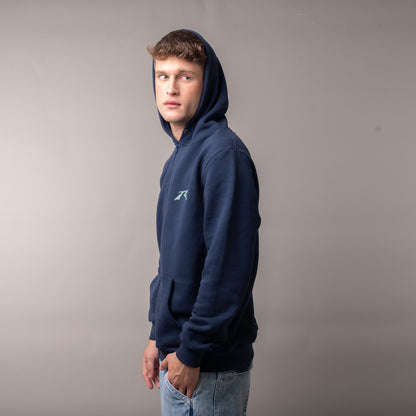 Campera Canguro Rusty Competition Navy/Green Gables